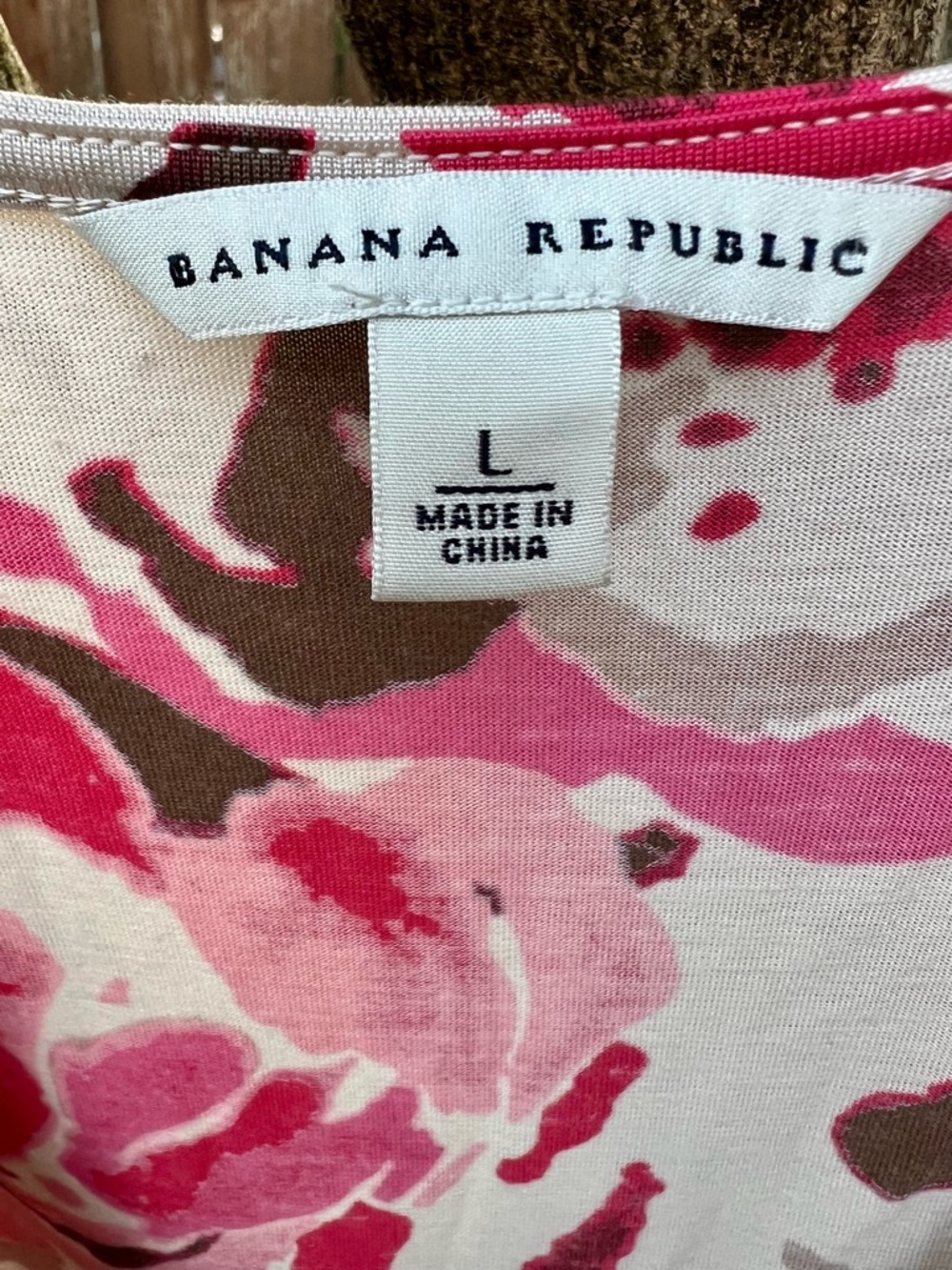 Chic Banana Republic Midi Maxi Silk Cotton Wrap Dress Sleeveless Floral L - Picture 14 of 14